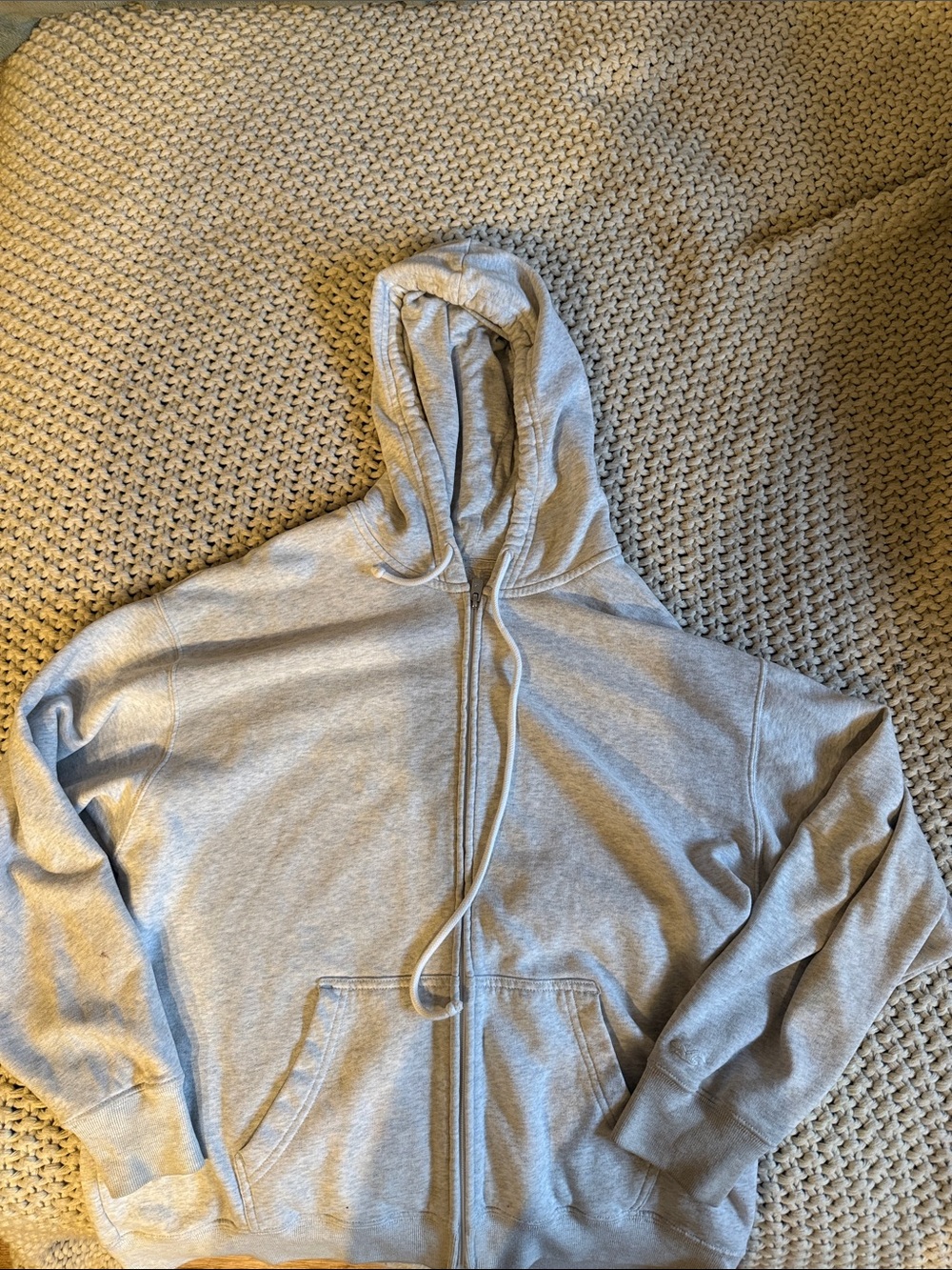Hollister Light Gray Women's Zip-Up Hoodie